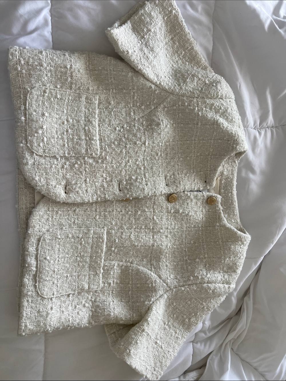 NWT • Abercrombie & Fitch • Short Sleeve Tweed Lady Jacket - Picture 3 of 5